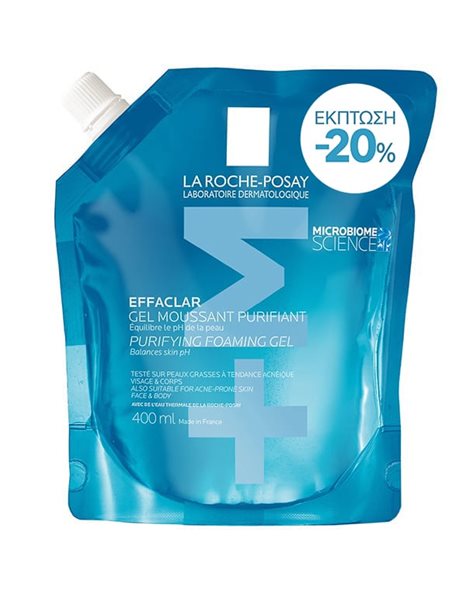 La Roche Posay Effaclar Refill Αφρώδες Gel Καθαρισμού Προσώπου για την Ακμή 400ml  (Promo -20%)